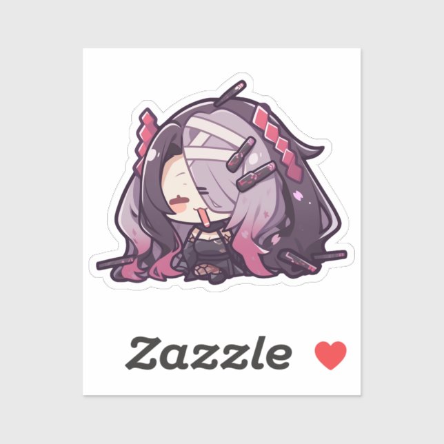 Pegatina inspirado en anime (Hoja)