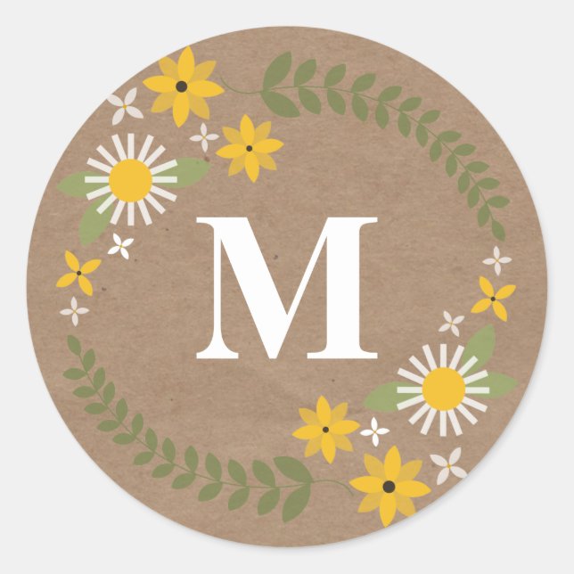 Pegatina inspirado en el papel marrón del monogram (Anverso)