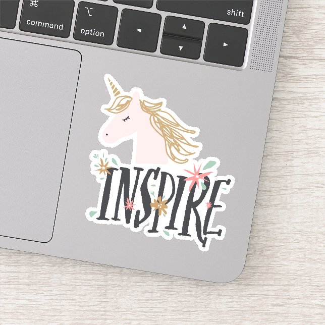 Pegatina Inspirar | Mano de oro Unicorn (Detalle)