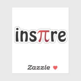 Pegatina Inspire Math Geek Black Red Pi Day