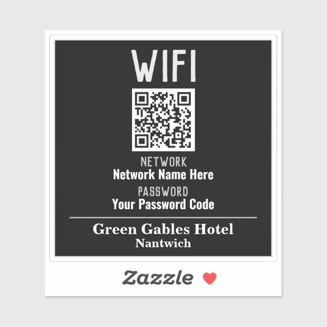 Pegatina Instrucciones WiFi con código QR (Hoja)