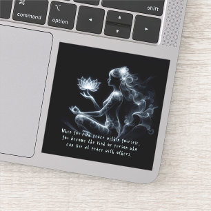 Pegatina Instructor de Yoga Lotus Meditation Pose GIGHT Mis