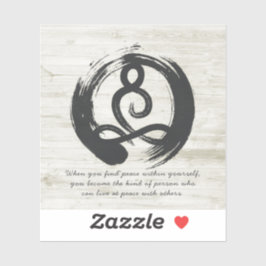 Pegatina Instructores de Yoga Meditación Pose Healer ZEN Ci