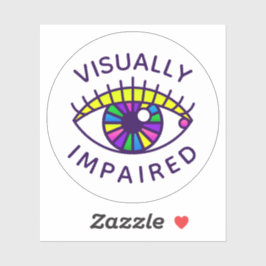 Pegatina Insuficiencia visual Baja Pérdida de Visión Concie