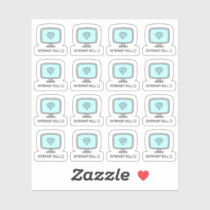 Pegatina Internet Bill Vencimiento Fecha Recordatorio Wi-fi