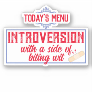 Pegatina Introvertido anti social solitario con sarcasmo