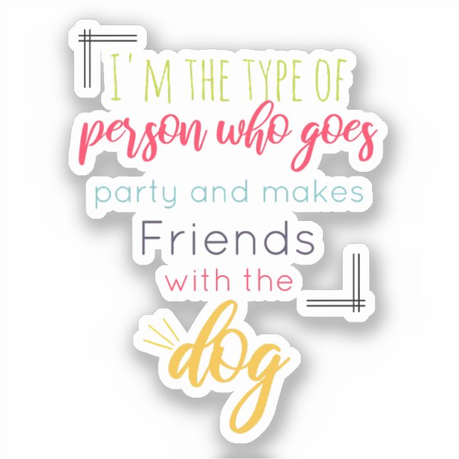 Pegatina Introvertido humor introvertido (Anverso)