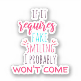 Pegatina Introvertido humor introvertido