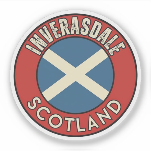 Pegatina Inverasdale, Escocia (Anverso)