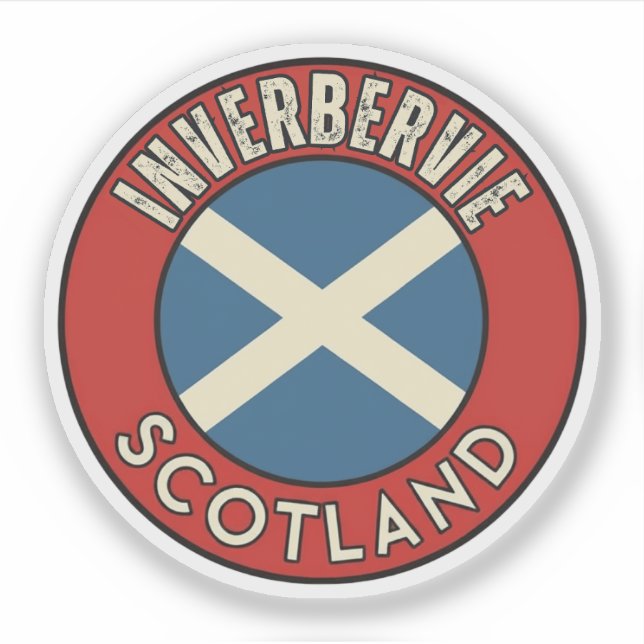 Pegatina Inverbervie, Escocia (Anverso)