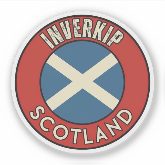 Pegatina Inverkip, Escocia (Anverso)