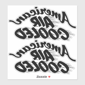 Pegatina Invertir la letra del corvario refrigerado por air