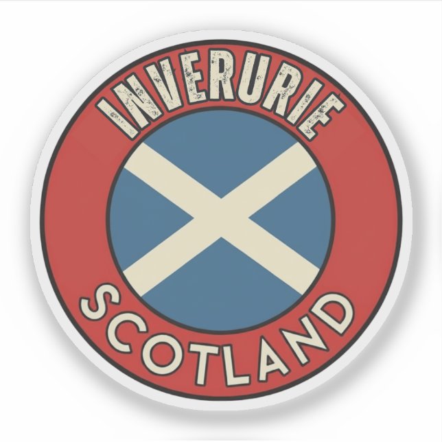 Pegatina Inverurie, Escocia (Anverso)