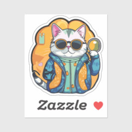 Pegatina investigator cat