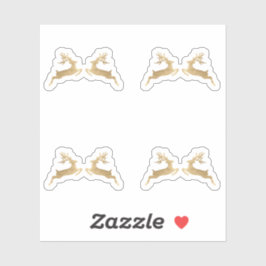 Pegatina Invierno de los Navidades de feriados de venados