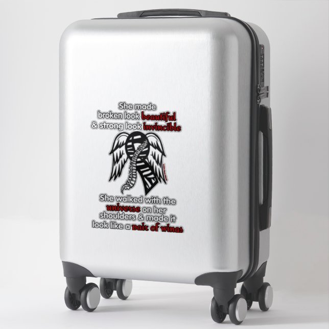 Pegatina INVINCIBLE...Tarlov Cyst (Maleta)