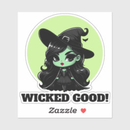 Pegatina Invitación a la Bruja Verde Ilegre