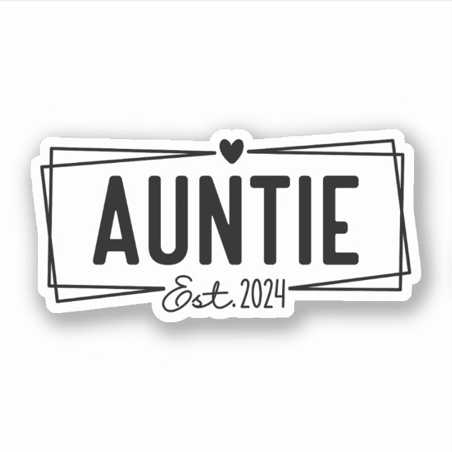 Pegatina Invitación De Embarazo De La Tía Est 2024 (Anverso)