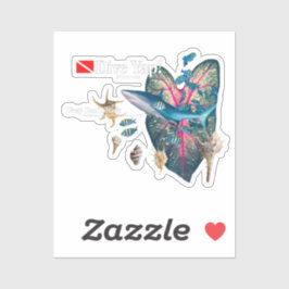 Pegatina Invitación tropical