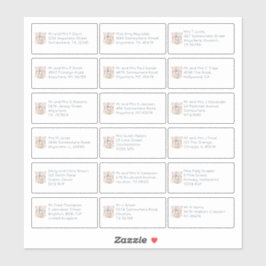 Pegatina Invitados del Boda de direcciones de nombre indivi