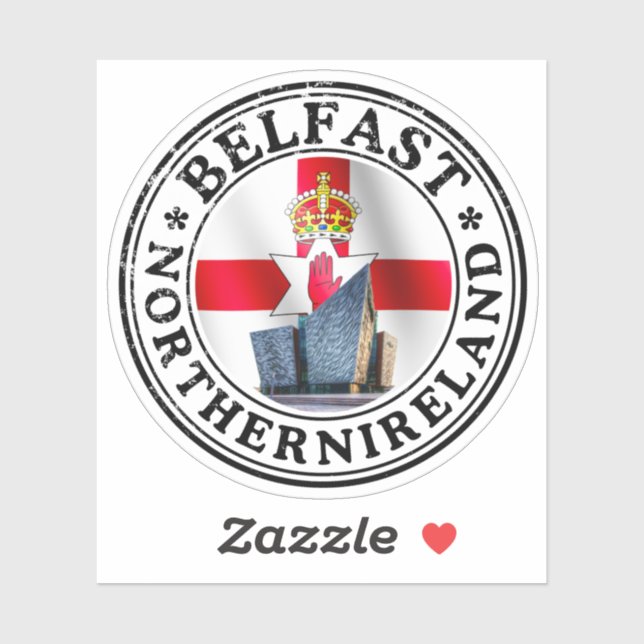 Pegatina  Ireland Seal Sticker Round Flag For Laptop Book (Hoja)