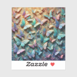 Pegatina Iridescent Butterfly Garden