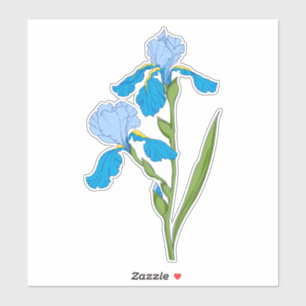 Pegatina iris azul