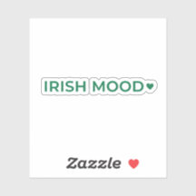 Irish Mood Modern Minimalist Wide Text Sticker