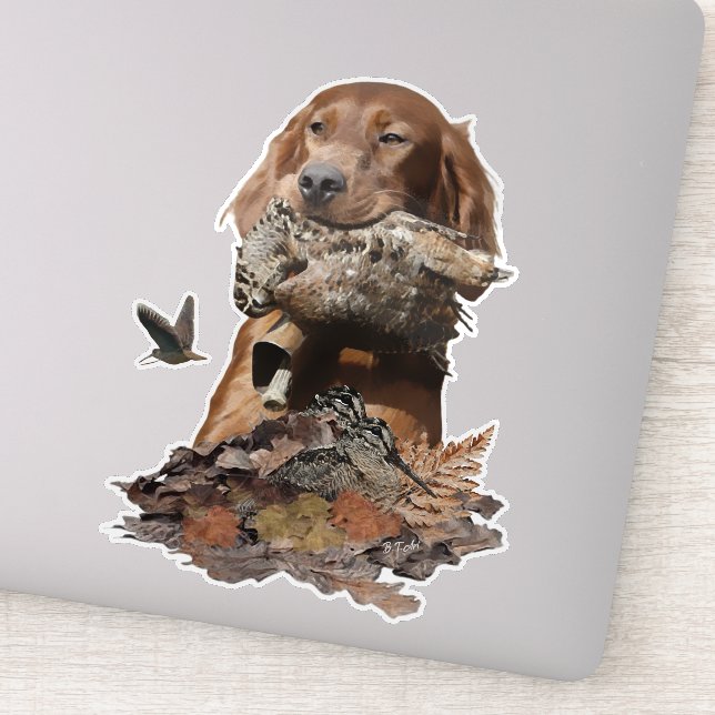 Pegatina  Irish  Setter (Detalle)