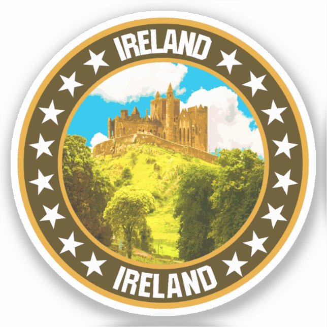 Pegatina Irlanda (Anverso)