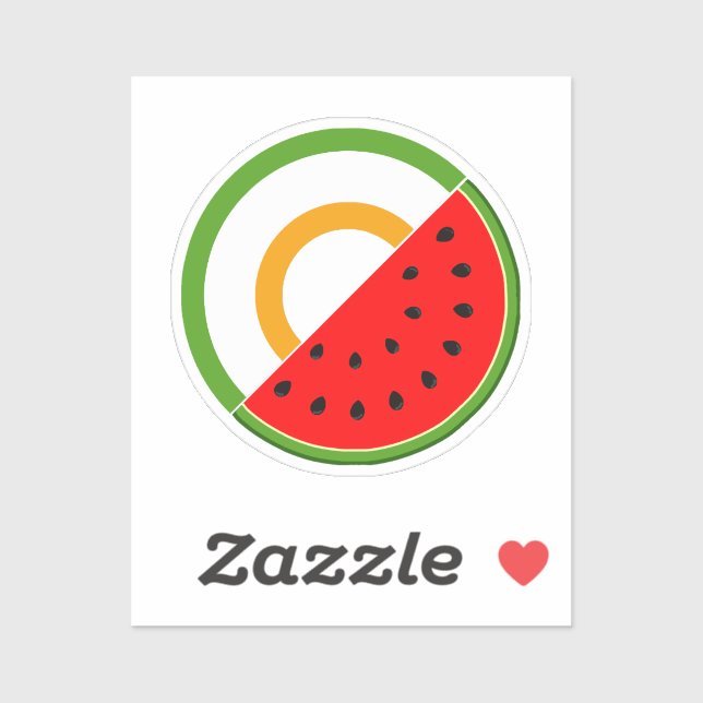 Pegatina IRLANDA ESTÁ CON PALESTINA - sandía (Hoja)