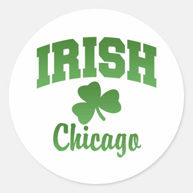 Pegatina irlandés Chicago (Anverso)