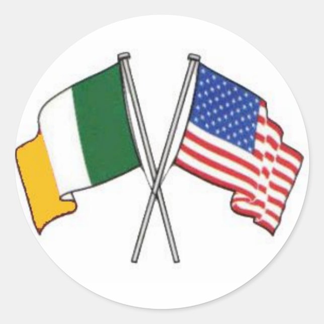 Pegatina irlandés-estadounidense (Anverso)