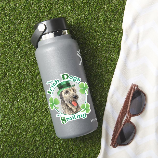 Pegatina irlandés Wolfhound Vinyl en el Día de San (HydroFlask Insitu)