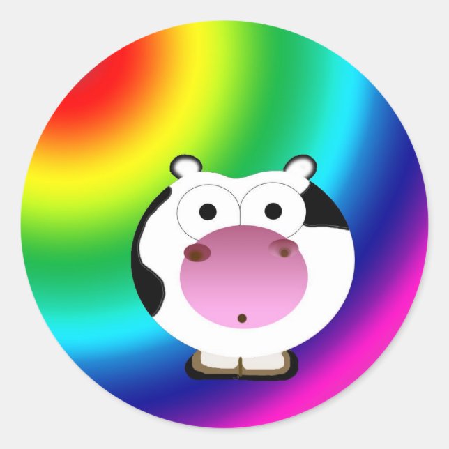 Pegatina irregular de moo (Anverso)