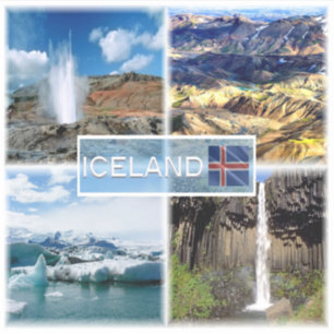 Pegatina IS0003 Erupting geyser - Landmannalugar