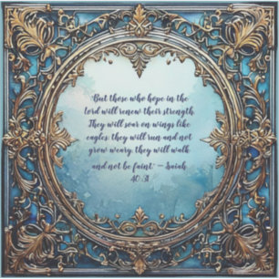 Pegatina Isaiah 40:31 Biblia versus Personalizado-Pegatina 