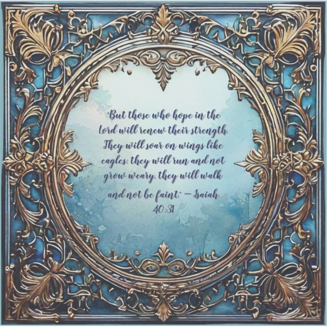 Pegatina Isaiah 40:31 Biblia versus Personalizado-Pegatina  (Anverso)