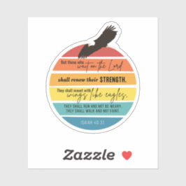 Pegatina Isaiah 40:31 Eagle's Wings Bible Verse