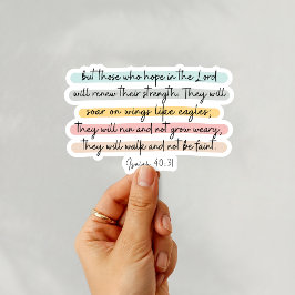 Pegatina Isaiah 40:31 Eagle's Wings Bible Verse