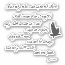 Pegatina Isaiah Bible Verse Eagles