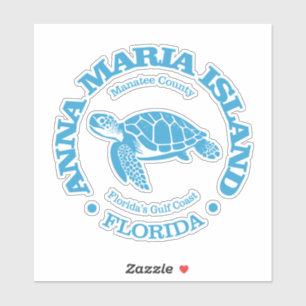 Pegatina Isla Anna Maria (tortuga marina)