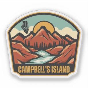 Pegatina Isla Campbell, Illinois