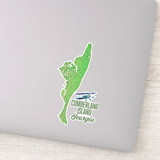 Pegatina Isla Cumberland Mapa de Georgia
