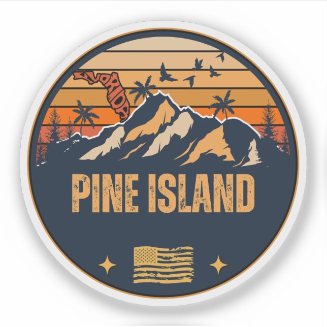 Pegatina Isla de Pino, Florida  (Anverso)