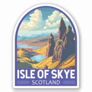 Pegatina Isla de Skye Escocia Viaje Vintage