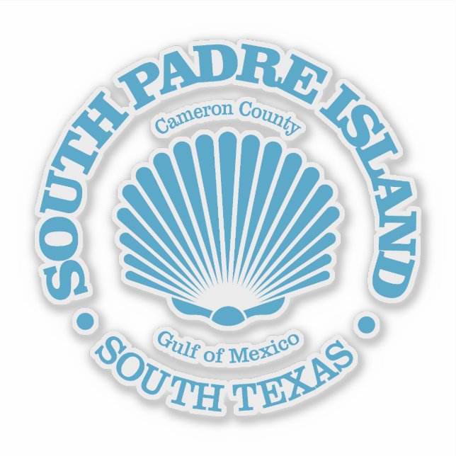Pegatina Isla del Padre Sur (concha de mar) (Anverso)