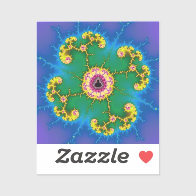 Pegatina Isla Fractal Mandala (Hoja)