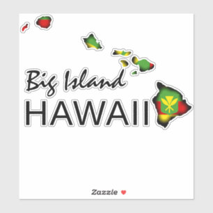 PEGATINA ISLA GRANDE - ISLAS KANAKA MAOLI HAWAII BLK