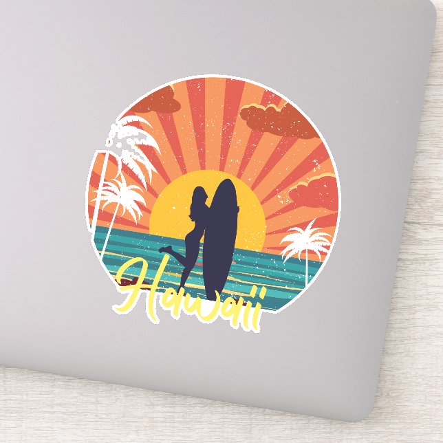 Pegatina Isla Hawái (Detalle)